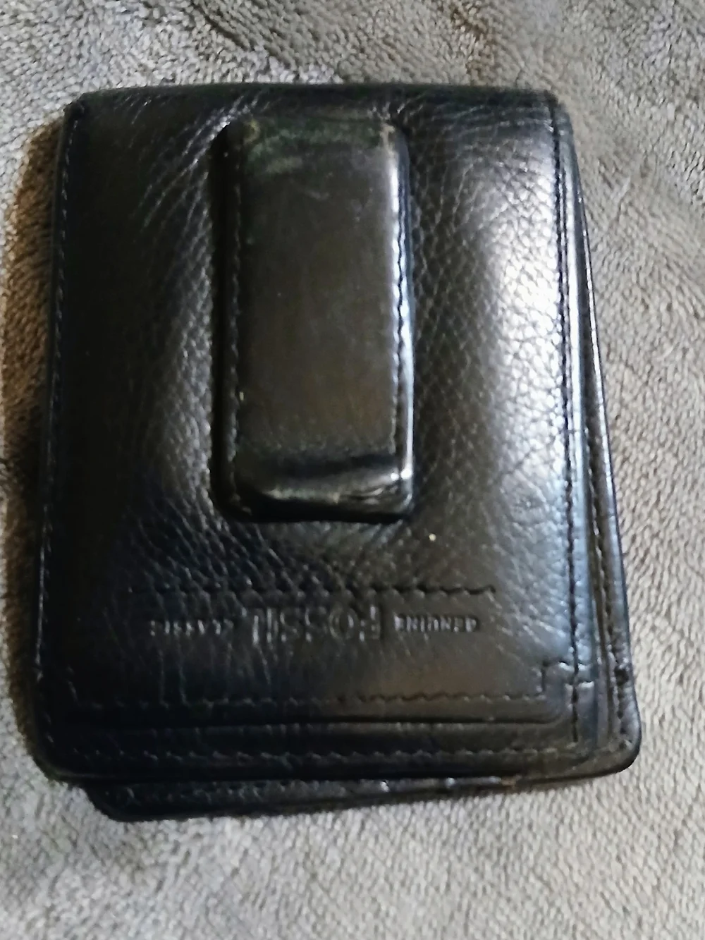 2 Mens Leather Wallets Trifold and Bifold Black. Like New